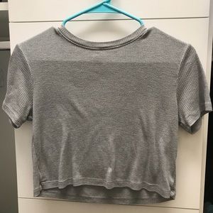 Light gray crop top
